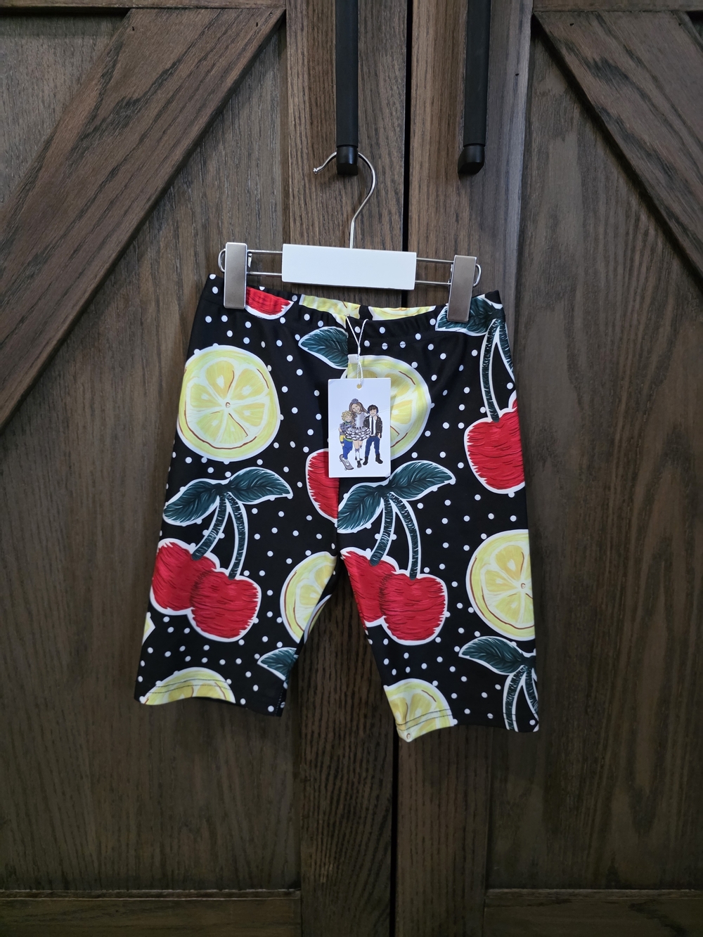 NWT Lola + The Boys Black Cherry Lemon Shorts